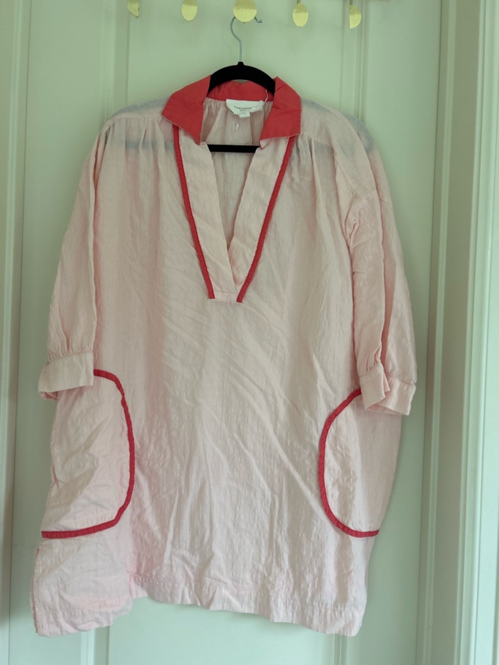Pomander Place Pink Tunic with Coral Accents